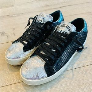 P448 John Low Top Glitter Mesh Sneakers